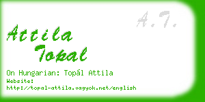 attila topal business card